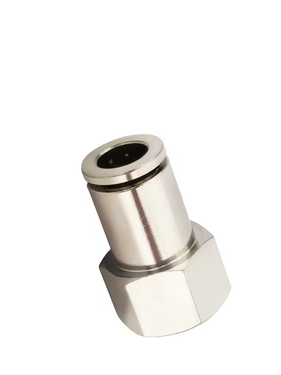 Stainless Steel PCF Female Thread Straight Push Fit Pipe CNC Customize