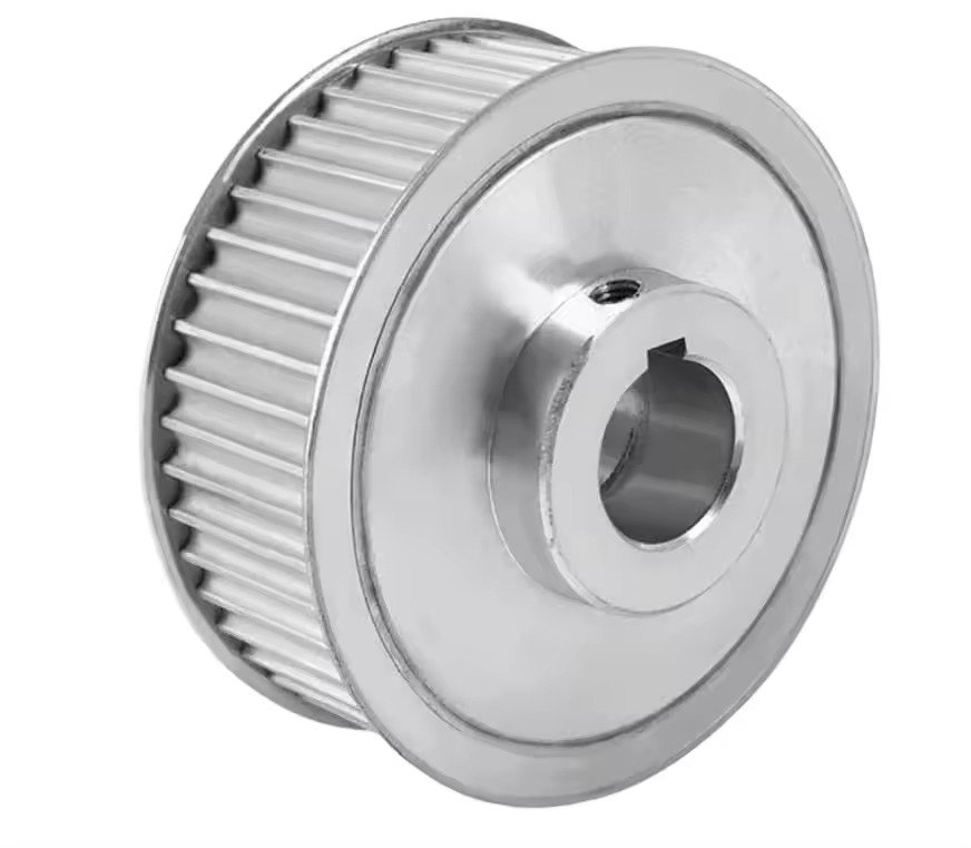 Custom Aluminum Cogged Pulley and Belt CNC Customize
