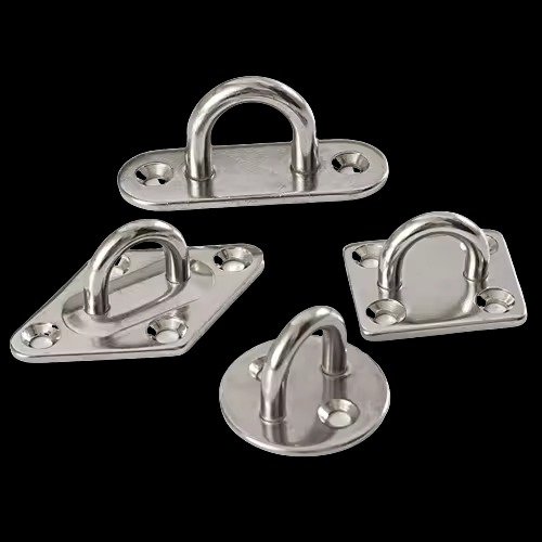 Stainless Steel Oblong Pad Eye Plate Metal Pull Ring Hook M5/M6/M8 ( All size Available )